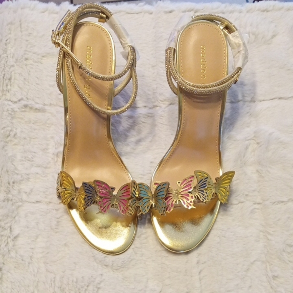 Madden Girl Gold Butterfly Sandals